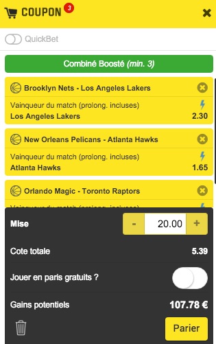 Profitez de la belle cote sur une victoire des Lakers