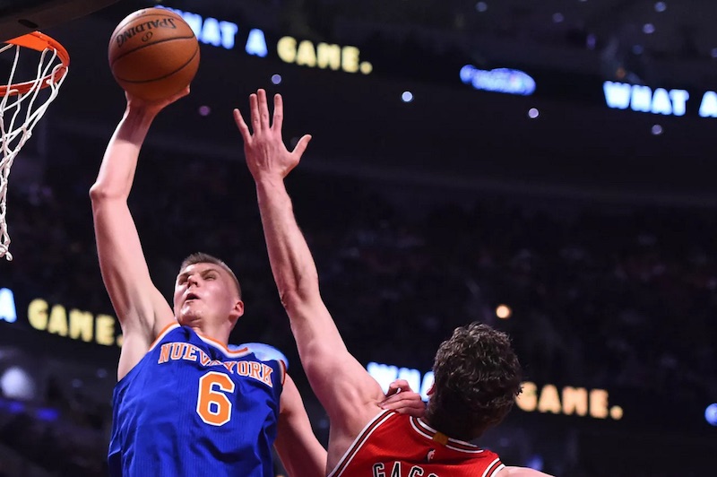 Kristaps Porzingis pourrit la soirée des Bulls