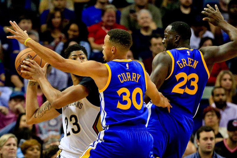 Kevin Durant, Stephen Curry et Klay Thompson cumulent 81 points pour résister à Anthony Davis