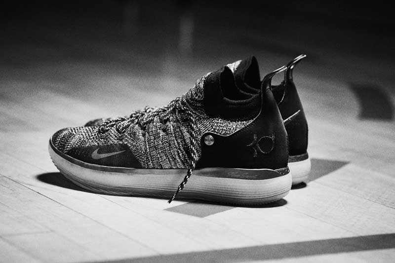 Test de chaussures la Nike KD11 de Kevin Durant Basket USA