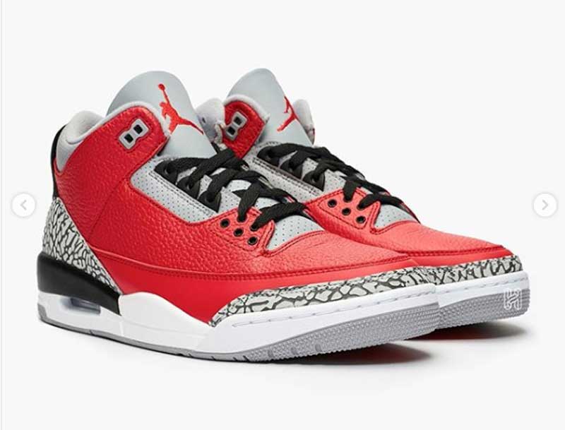 Air jordan 3 sales noir et rouge