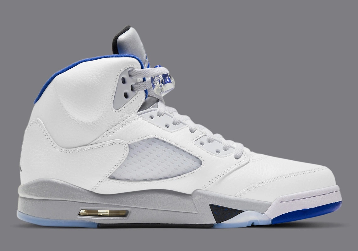 Jordan retro 5 blanche on sale