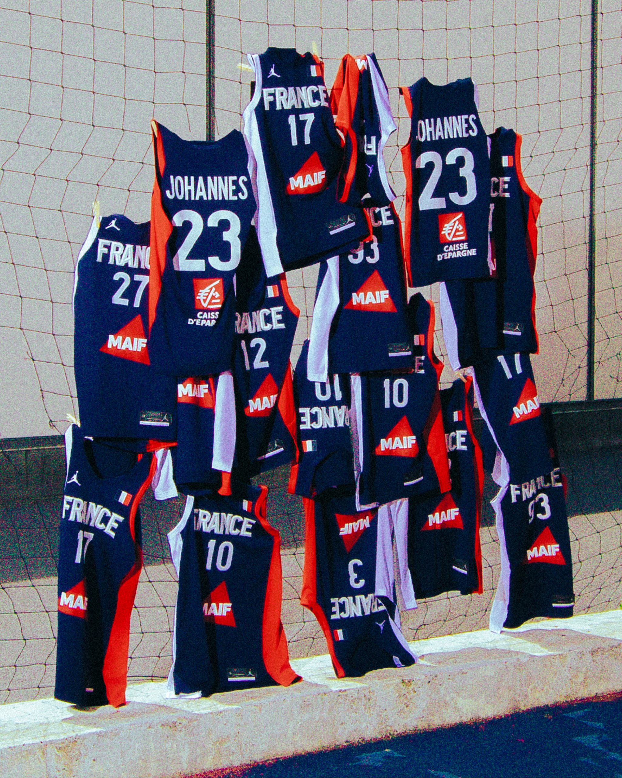 Maillot equipe de sales france basket 2018 jordan