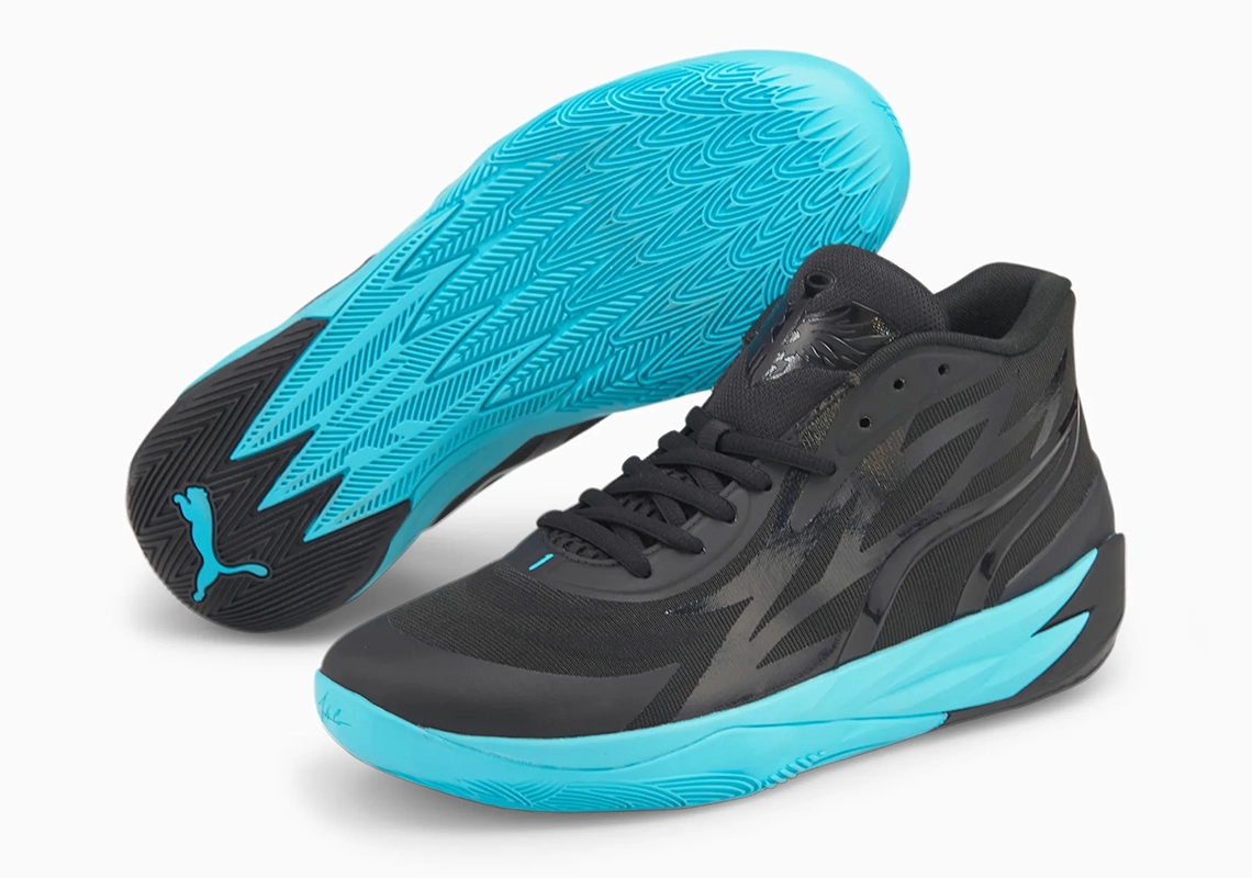 Puma noir on sale et bleu