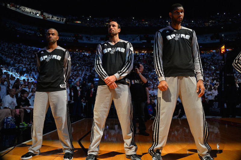 Tony Parker, Manu Ginobili et TIm Duncan réunis au Hall Of Fame