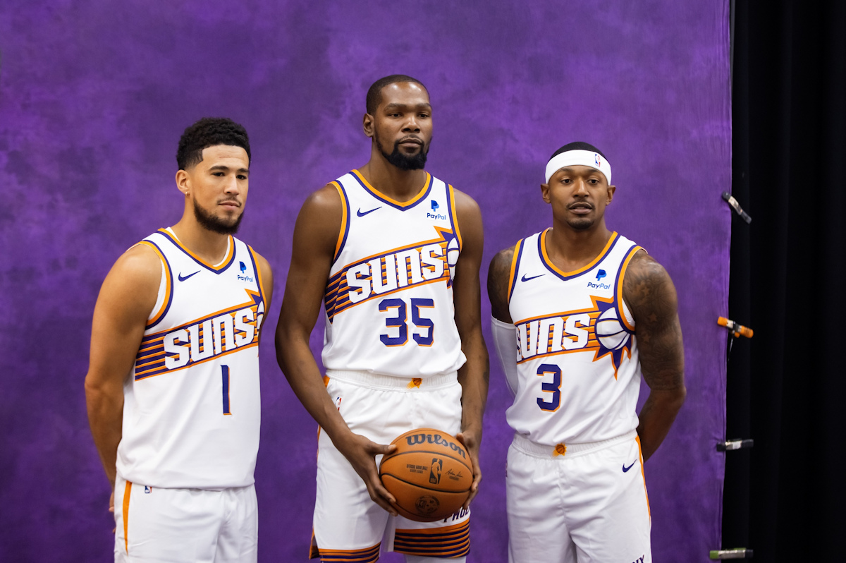 Bradley Beal, Devin Booker et Kevin Durant (Phoenix Suns)