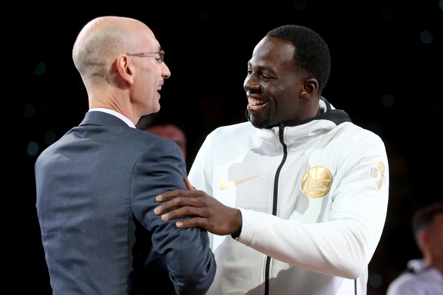 Draymond Green et Adam Silver
