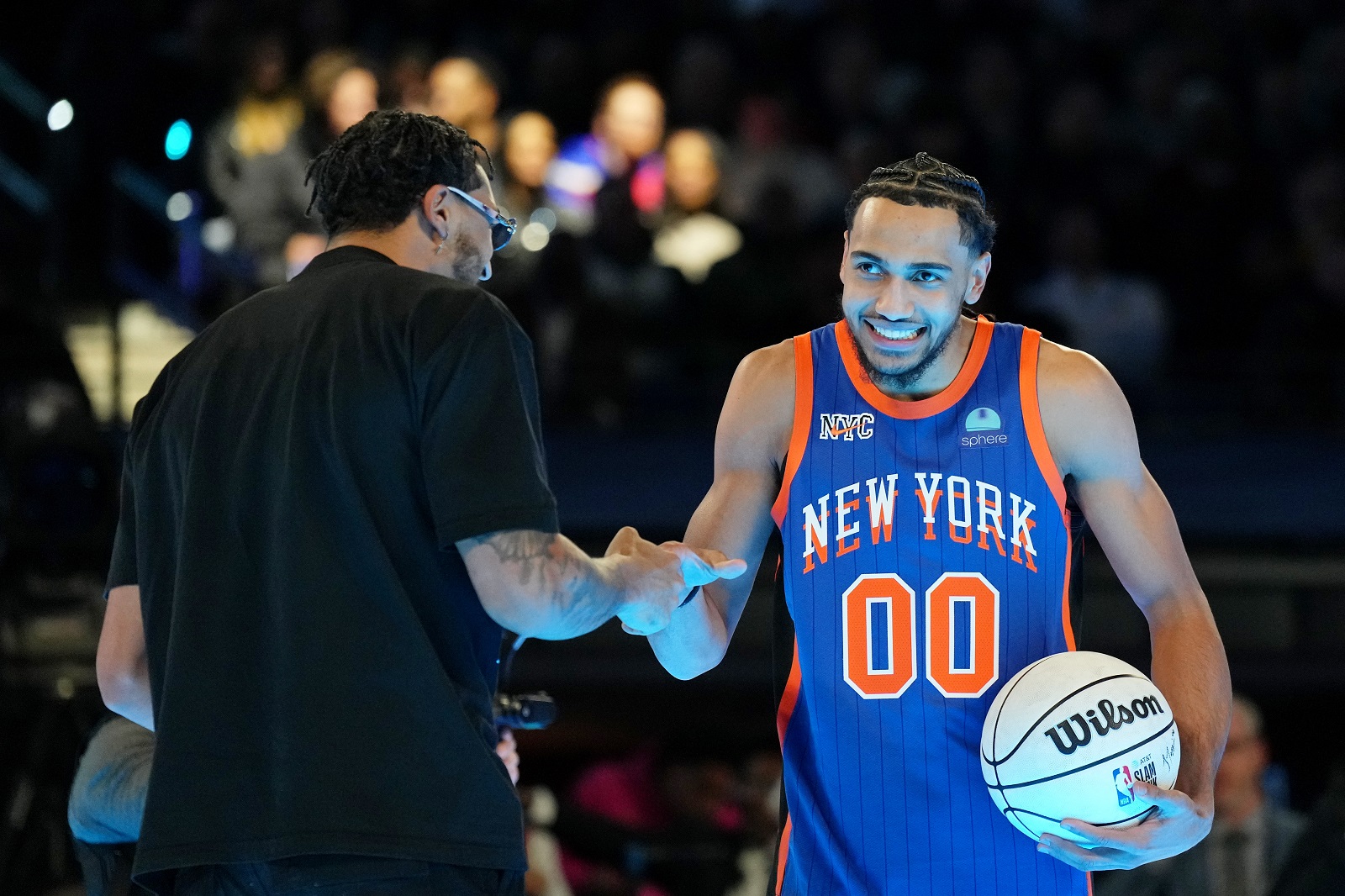 Jacob Toppin durant Slam Dunk Contest