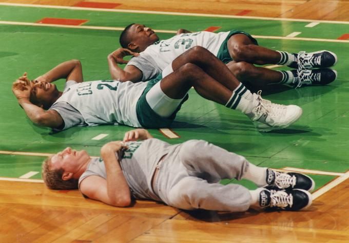 Larry Bird et Brian Shaw à Boston