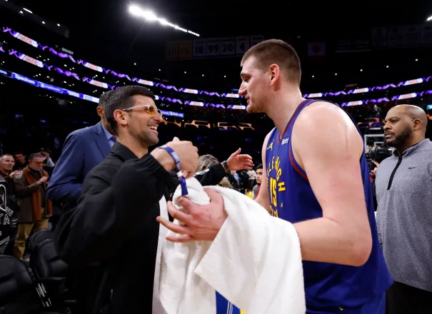 Nikola Jokic et Novak Djokovic