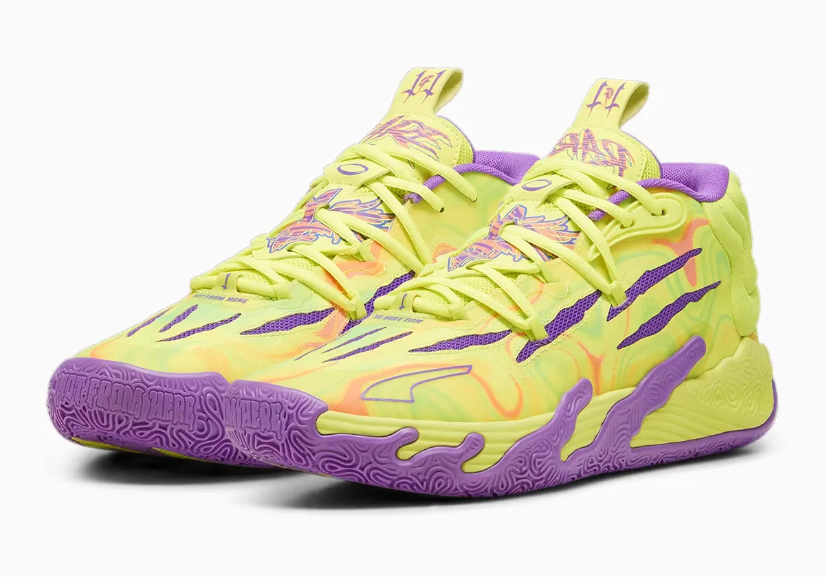 Le meneur des Hornets met à l'honneur les Sparks, l'équipe WNBA de sa ville natale avec ce coloris mêlant violet, jaune, vert et orange.