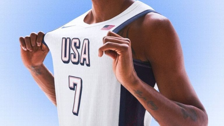 Maillot De Basket USA Nike - Magic Johnson - Taille XL - Blanc - Occasion