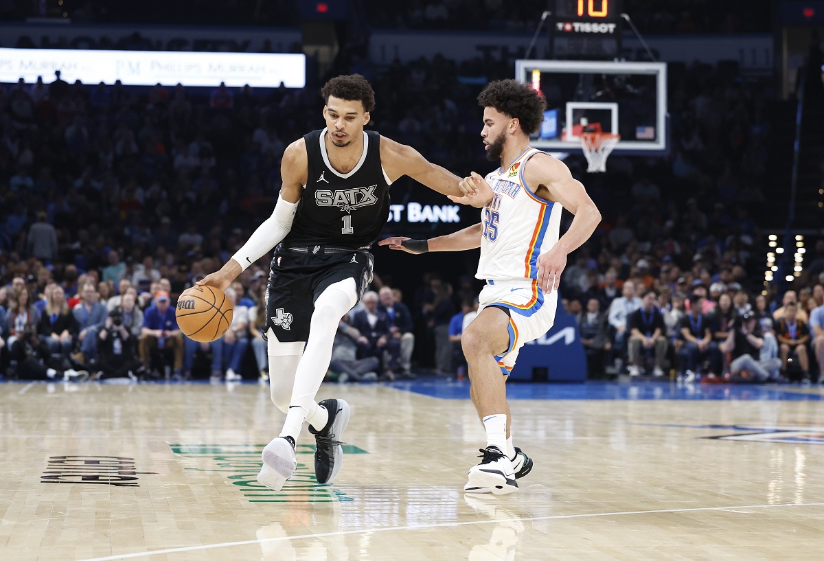 Victor Wembanyama avec les Spurs contre le Thunder