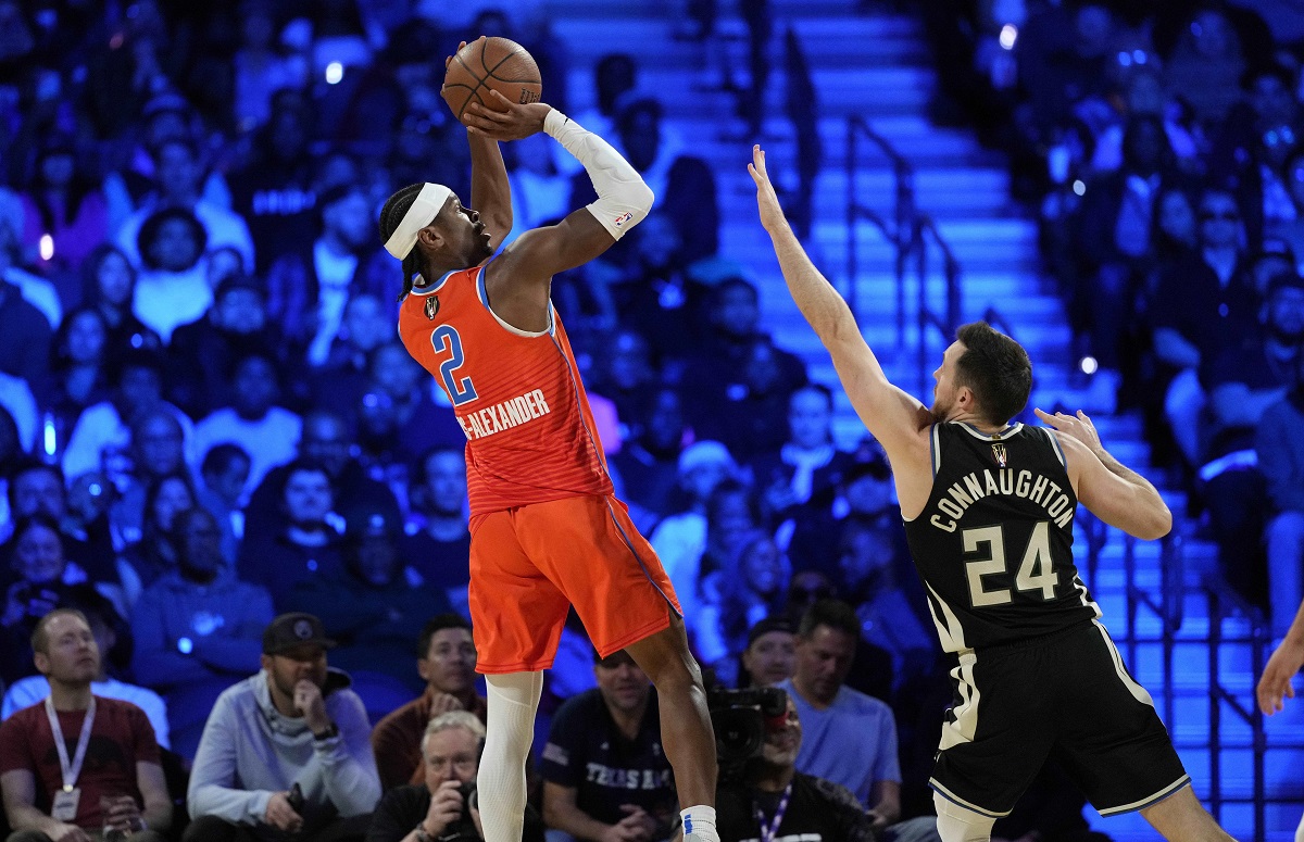 Shai Gilgeous-Alexander (Thunder) contre les Bucks en finale de la NBA Cup