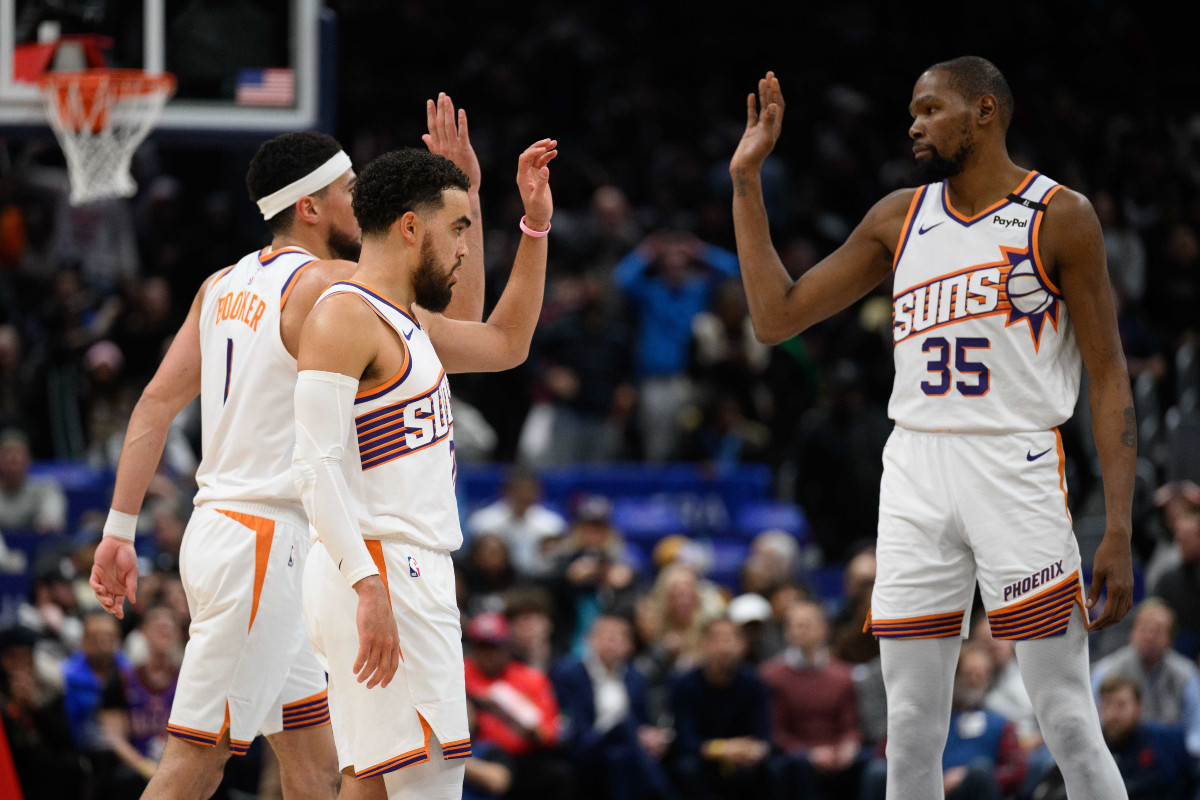 Kevin Durant et Devin Booker