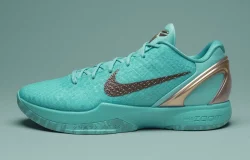 Une Kobe 6 Protro « Statue of Liberty » aux pieds de Jalen Brunson